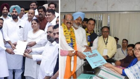 Jalandhar West By-Election : कांग्रेस और आम आदमी पार्टी के उम्मीदवारों ने भरा नामांकन