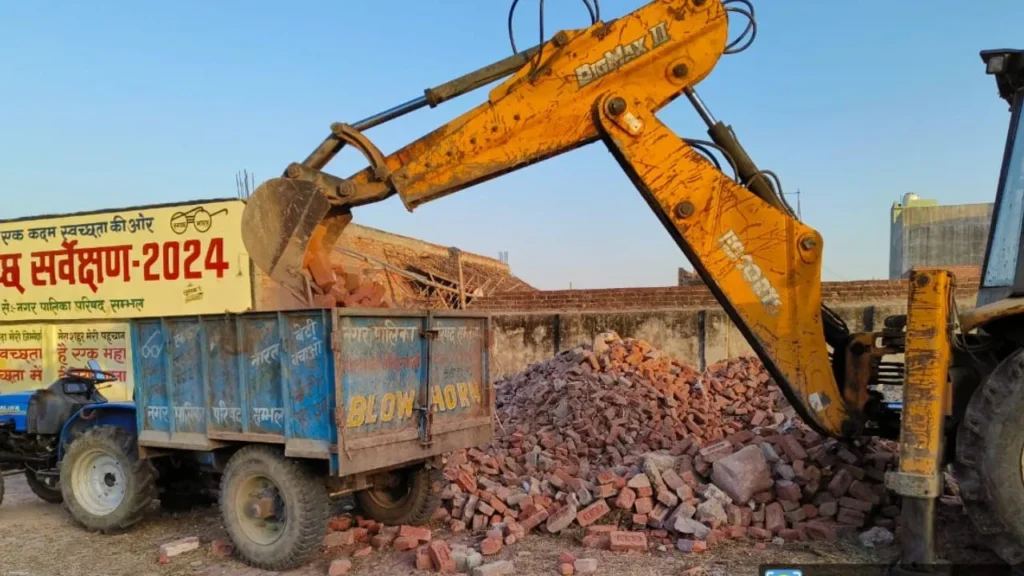 stone pelting with which bricks