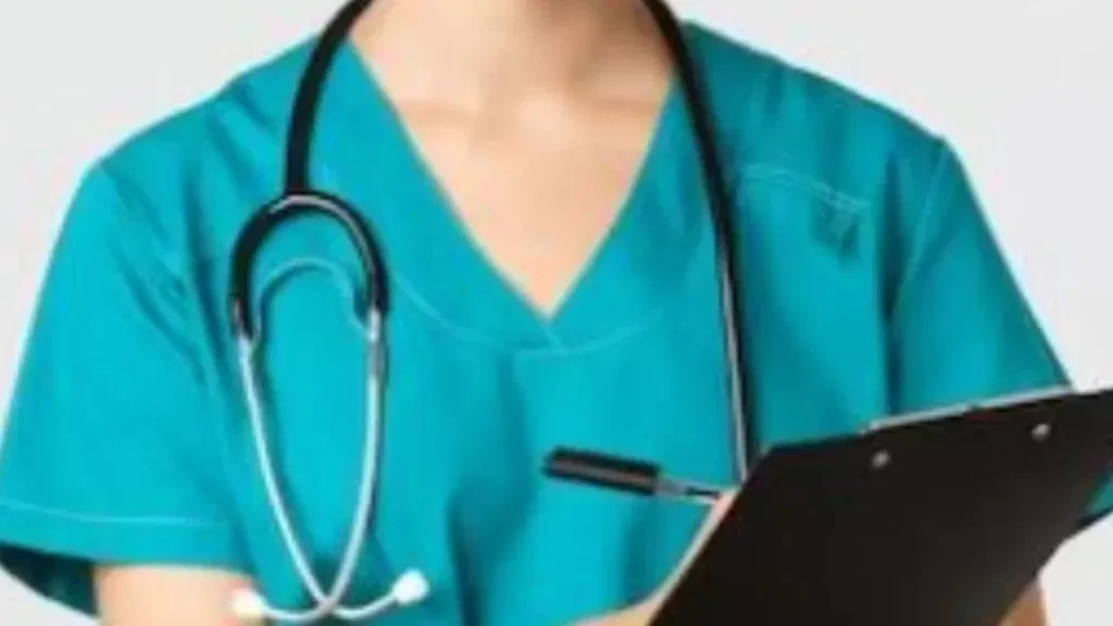 nurse sitting at home