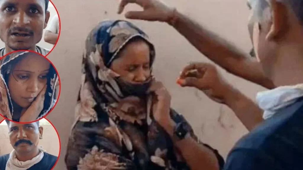 washing vermilion of crying wife
