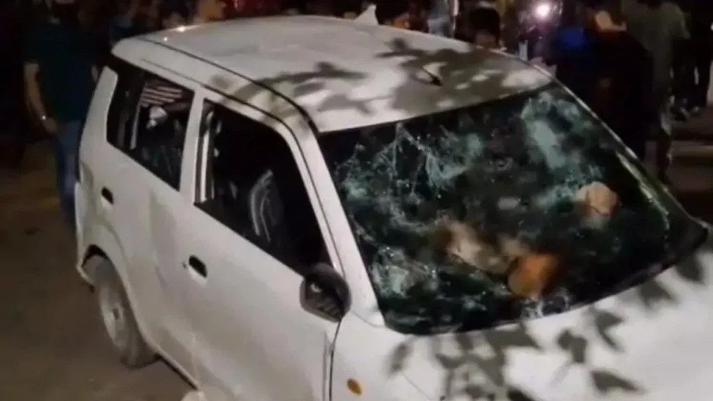 car crushed woman