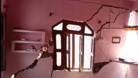 Village collapsed in Kangra