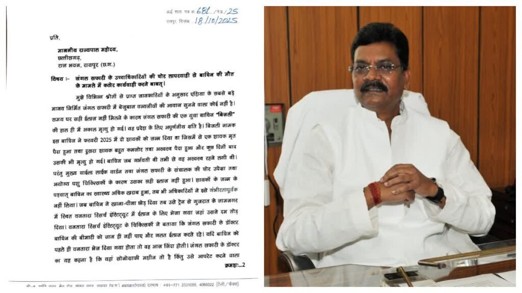 DR Mahant wrote a letter to governor