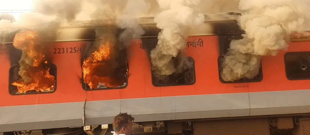 fire in ac bogie of Garib Rath