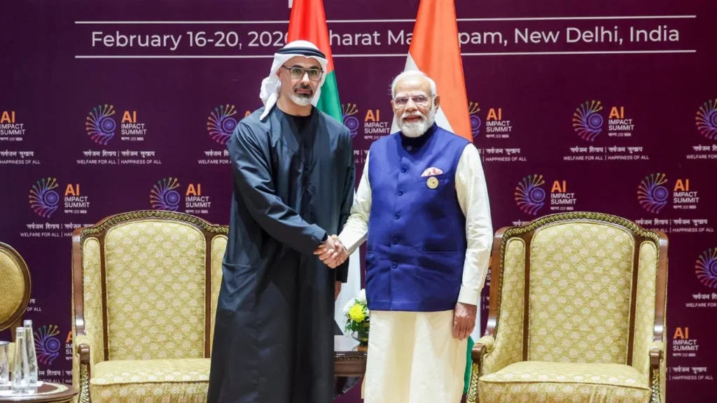 India-UAE Relations: AI समिट के बहाने भारत-यूएई रिश्तों को नई रफ्तार, पीएम मोदी से मिले क्राउन प्रिंस खालिद; हुए कई बड़े समझौते