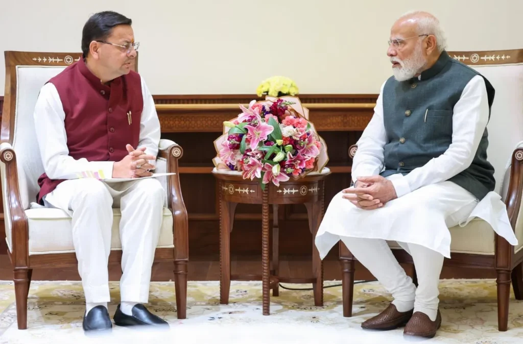 CM Dhami PM Modi Meeting: दिल्ली में PM मोदी से मिले CM धामी, उत्तराखंड के विकास कार्यों पर हुई चर्चा