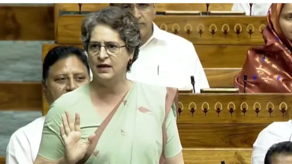 Priyanka Gandhi in Lok Sabha