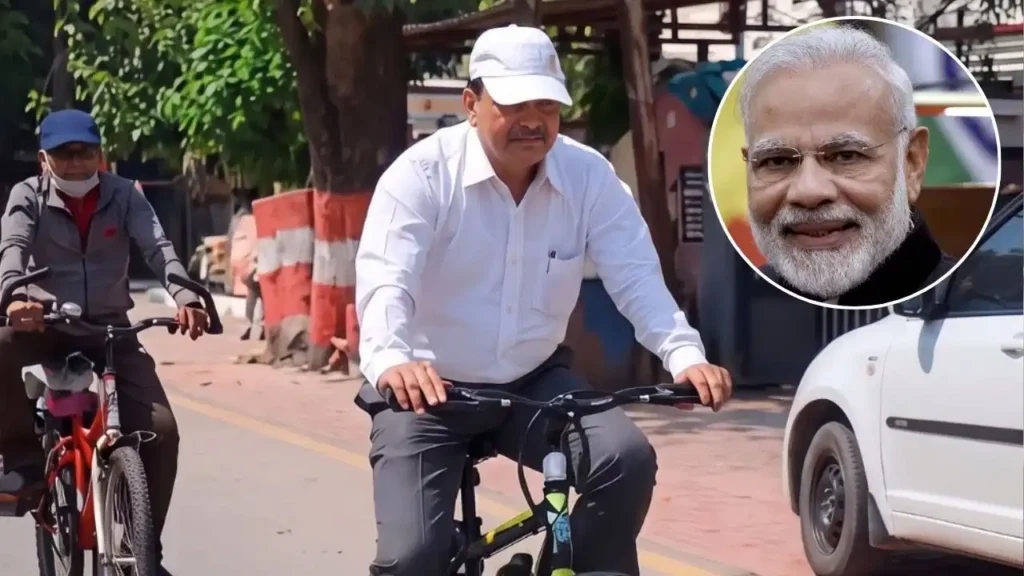 judge reaches court by cycling