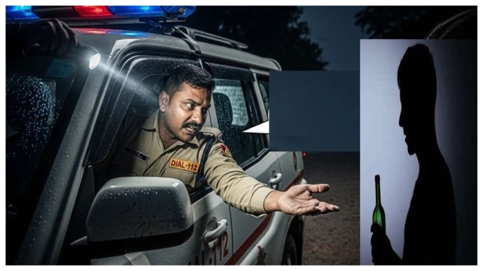 Rewa Dial 112 Viral Video: पुलिस की डायल 112 गाड़ी का वीडियो वायरल; शराब दुकान पर सायरन बजाकर ली फ्री शराब