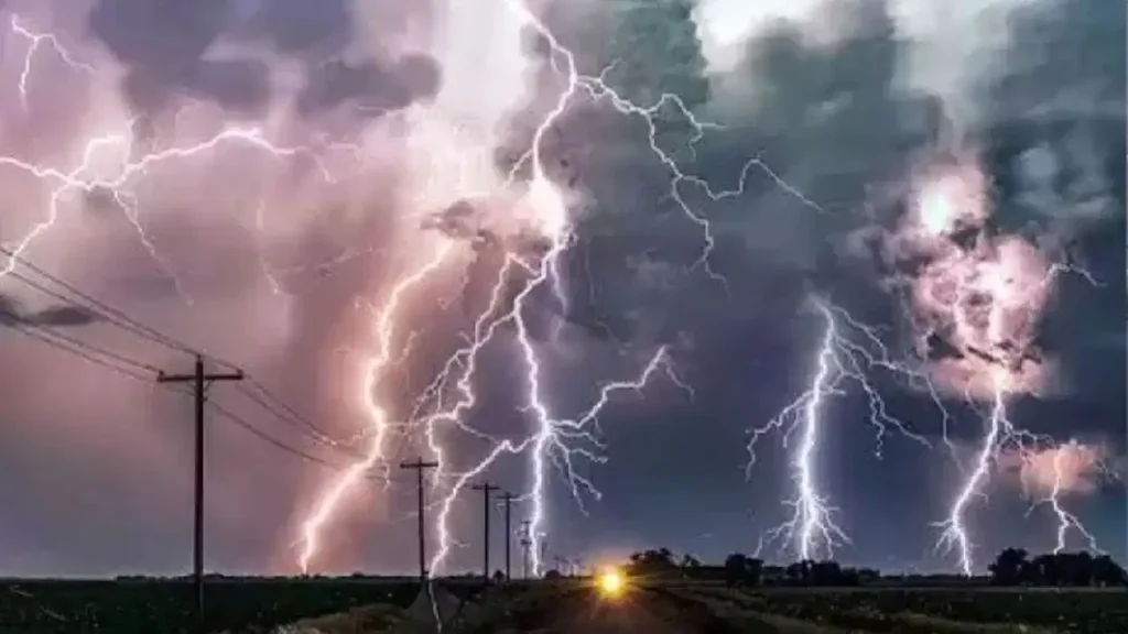 lightning wreaks havoc