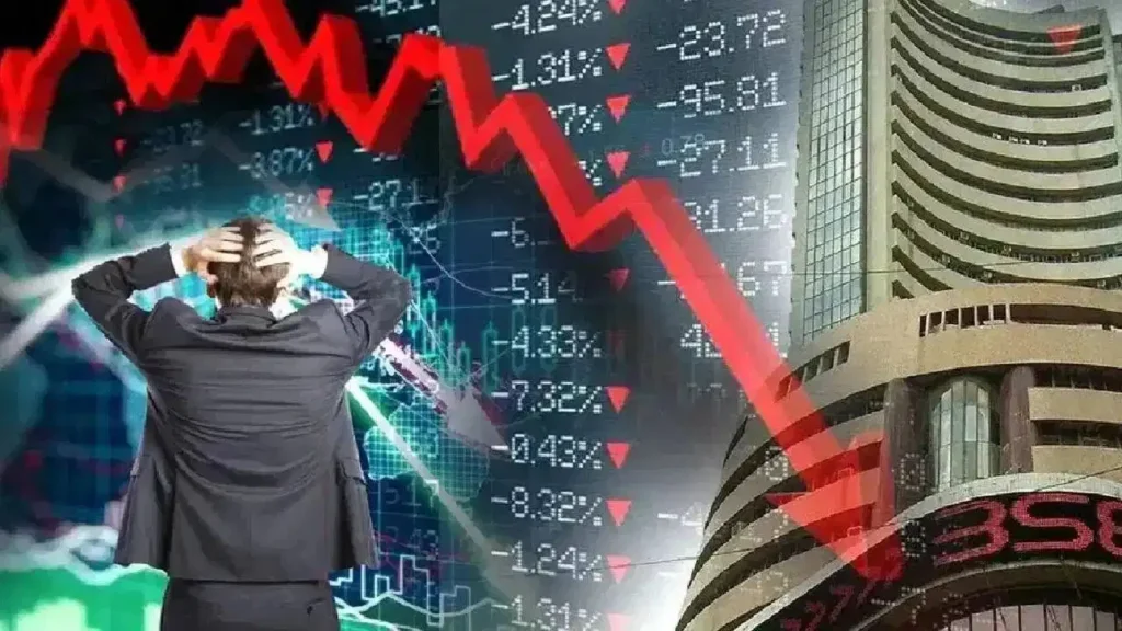 heavy fall in stock market