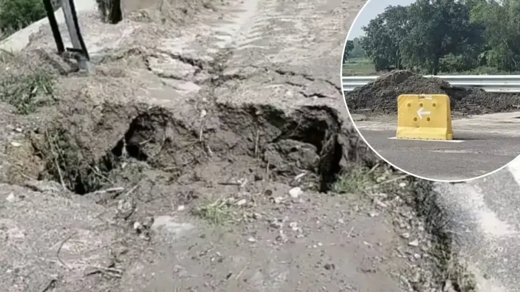 major accident averted in ganga expressway