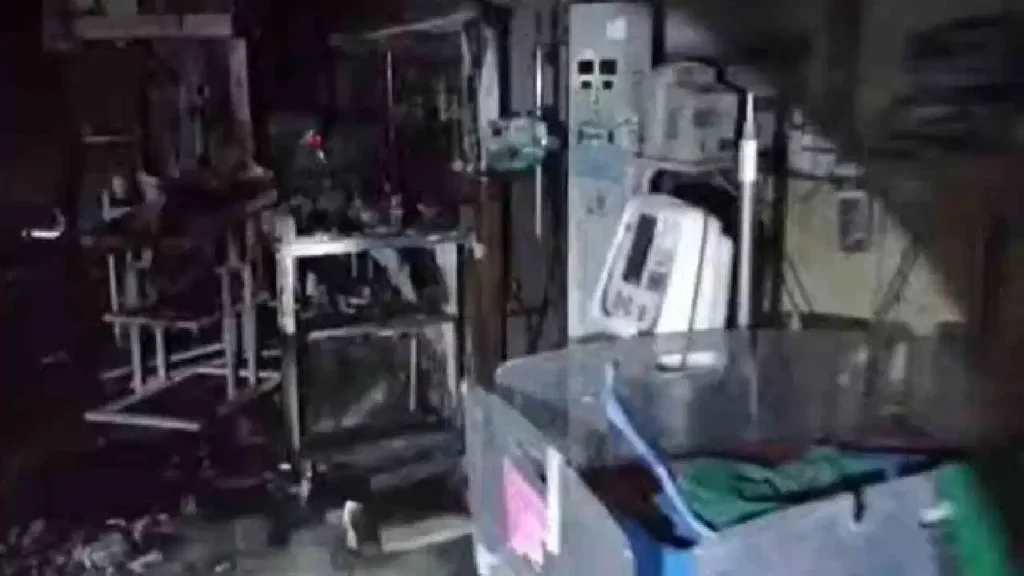 Major fire in the baby ward