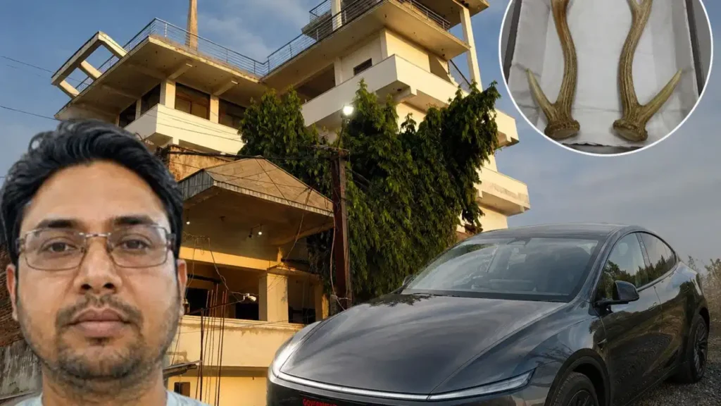 खगड़िया में फर्जी IAS मनीष गुप्ता गिरफ्तार, घर से टेस्ला कार, 20 क्रेडिट कार्ड व बारहसिंगा के सींग बरामद