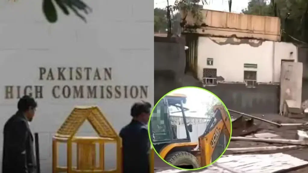 चाणक्यपुरी में पाकिस्तान को कड़ा संदेश: हाई कमीशन के बाहर अवैध निर्माण पर गरजा बुलडोजर, सिविक एजेंसी की बड़ी कार्रवाई