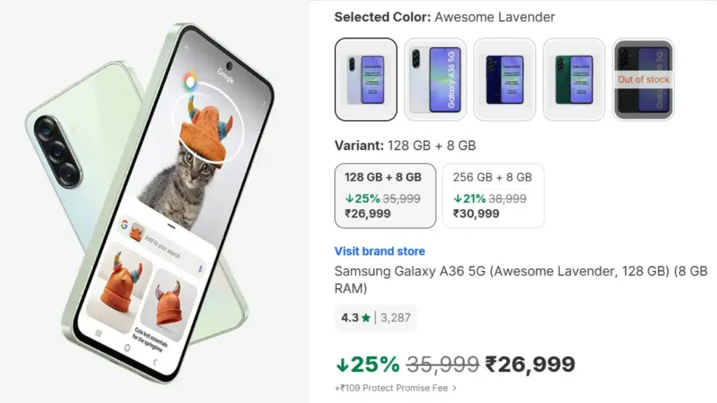 big discount on samsung galaxy A36