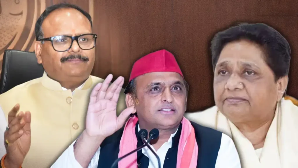 यूपी में सियासी घमासान: “सपा गिरगिट की तरह रंग बदलती है”— मायावती और बृजेश पाठक का अखिलेश यादव पर तीखा प्रहार