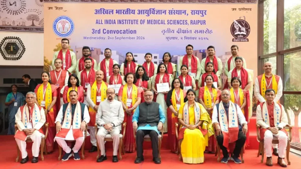 रायपुर एम्स के मंच से दिखा बदलते छत्तीसगढ़ का स्वरूप: उपराष्ट्रपति सीपी राधाकृष्णन ने किया छात्रों को सम्मानित